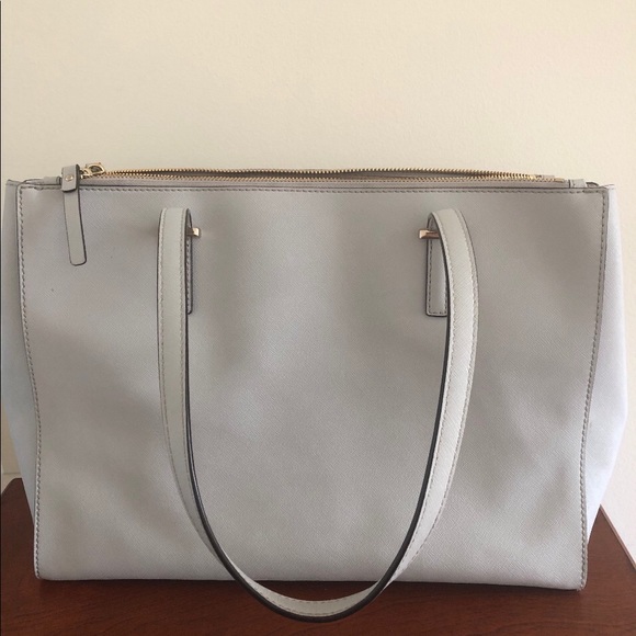 White/baby blue Kate spade purse - Picture 2 of 3